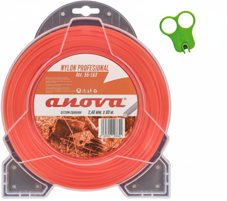 Hilo Desbrozadora Nylon Cuadrado 2.4 mm 80 Metros Hilo Desbrozadora Nylon Cuadrado 2.4 mm 80 Metros